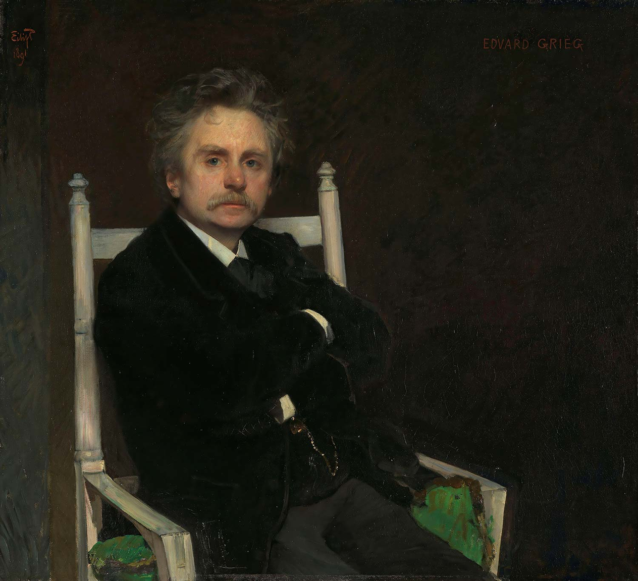 Eilif Peterssen Portrait of the Composer Edvard Grieg Art Print