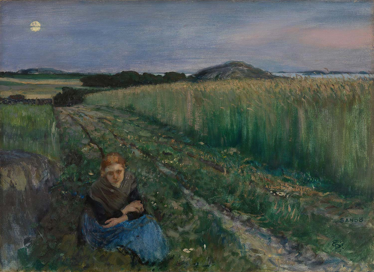 Eilif Peterssen Summer Night at Sandø Art Print
