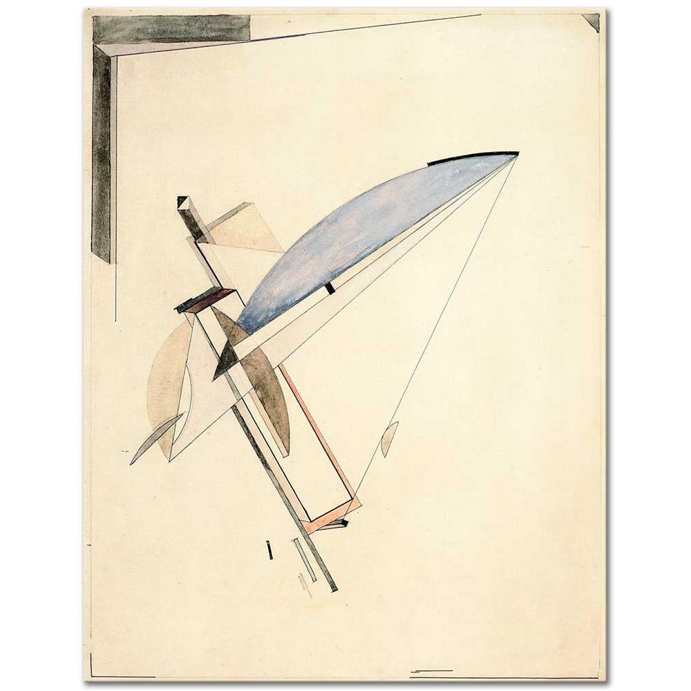 El Lissitzky Kompozisyon Kanvas Tablo