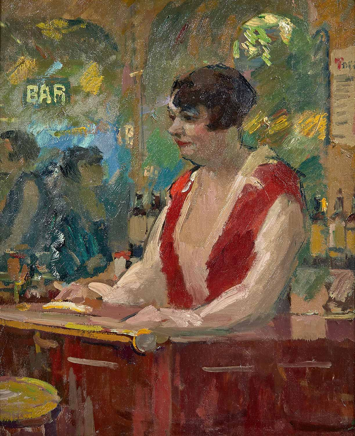 Elie Anatole Pavil Au Bar Art Print