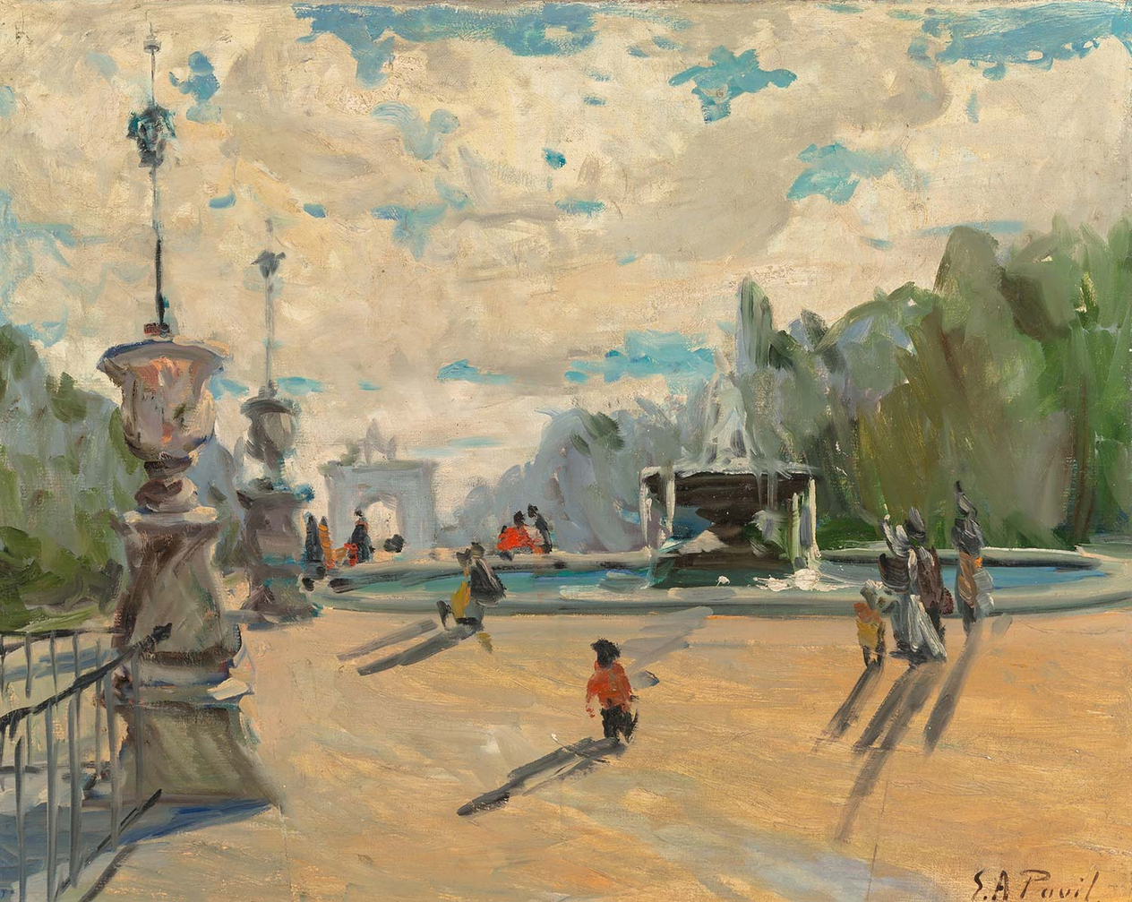 Elie Anatole Pavil Place du Carrousel, Paris Art Print