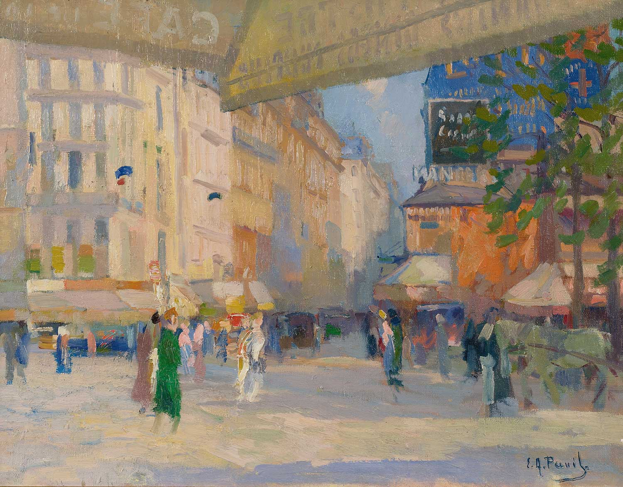 Elie Anatole Pavil Rue De Paris Art Print
