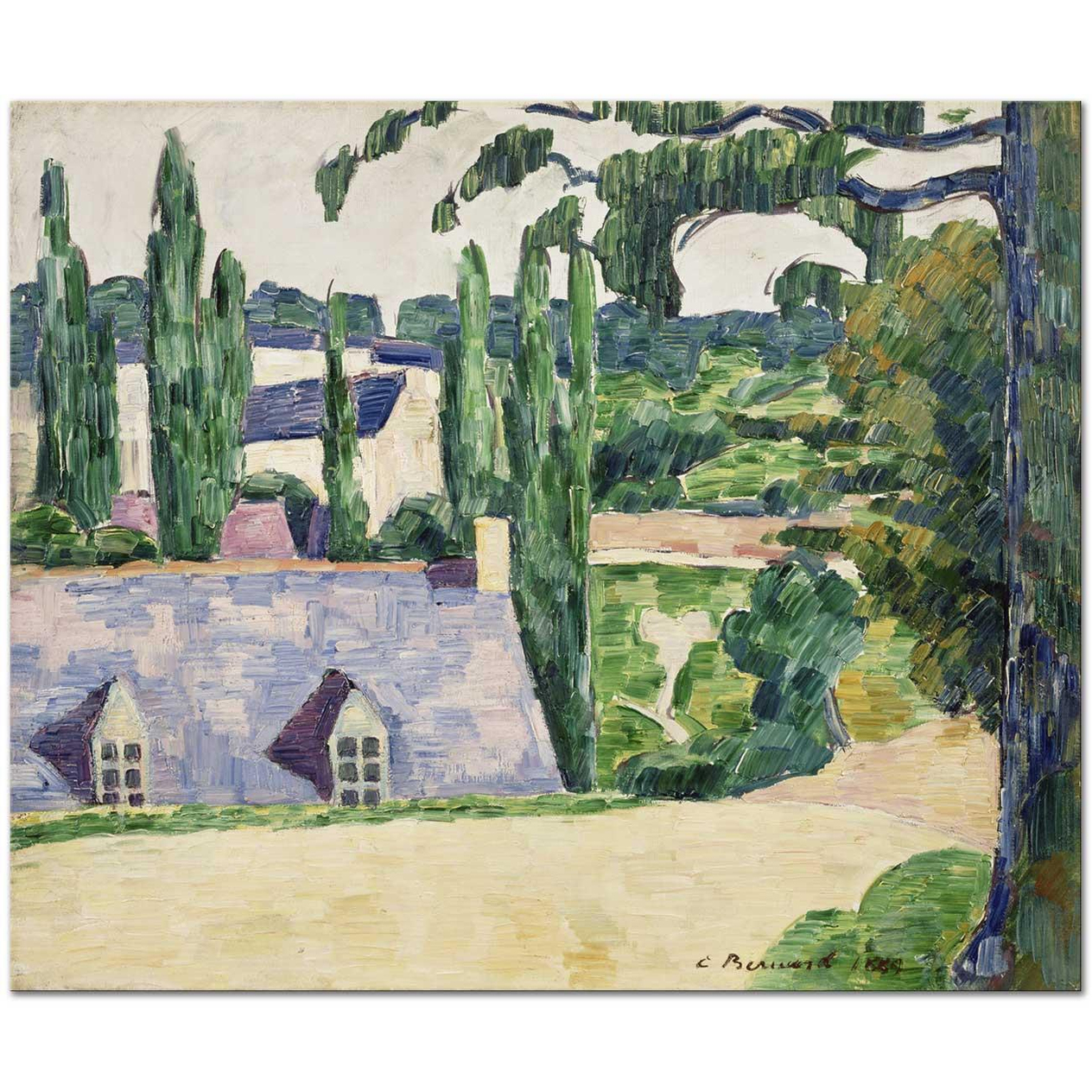 Emile Bernard Pont Aven Manzarası Kanvas Tablo