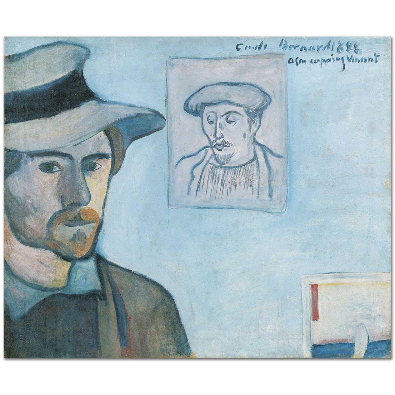 Emile Bernard Gauguin ve Kendi Portresi Kanvas Tablo
