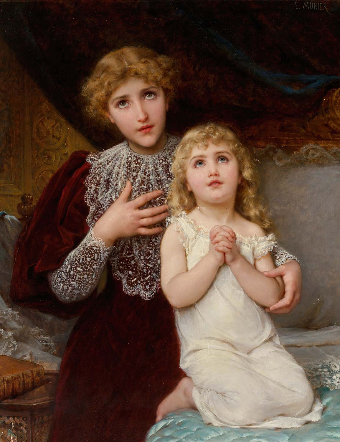 Emile Munier Evening Prayer Art Print