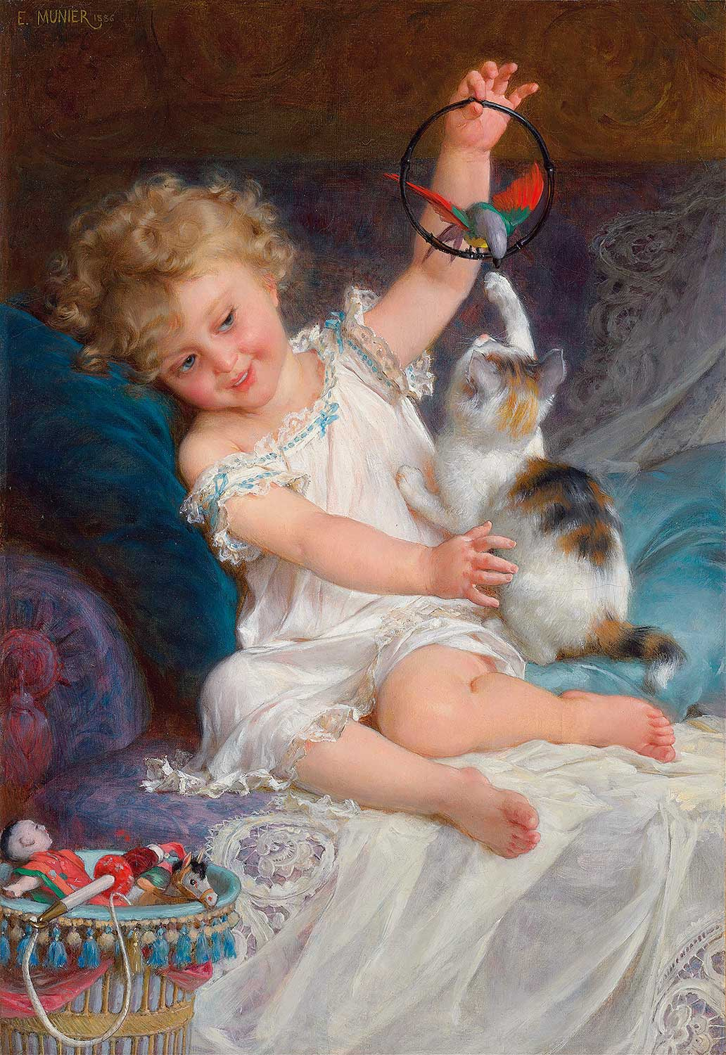 Emile Munier Playtime Art Print