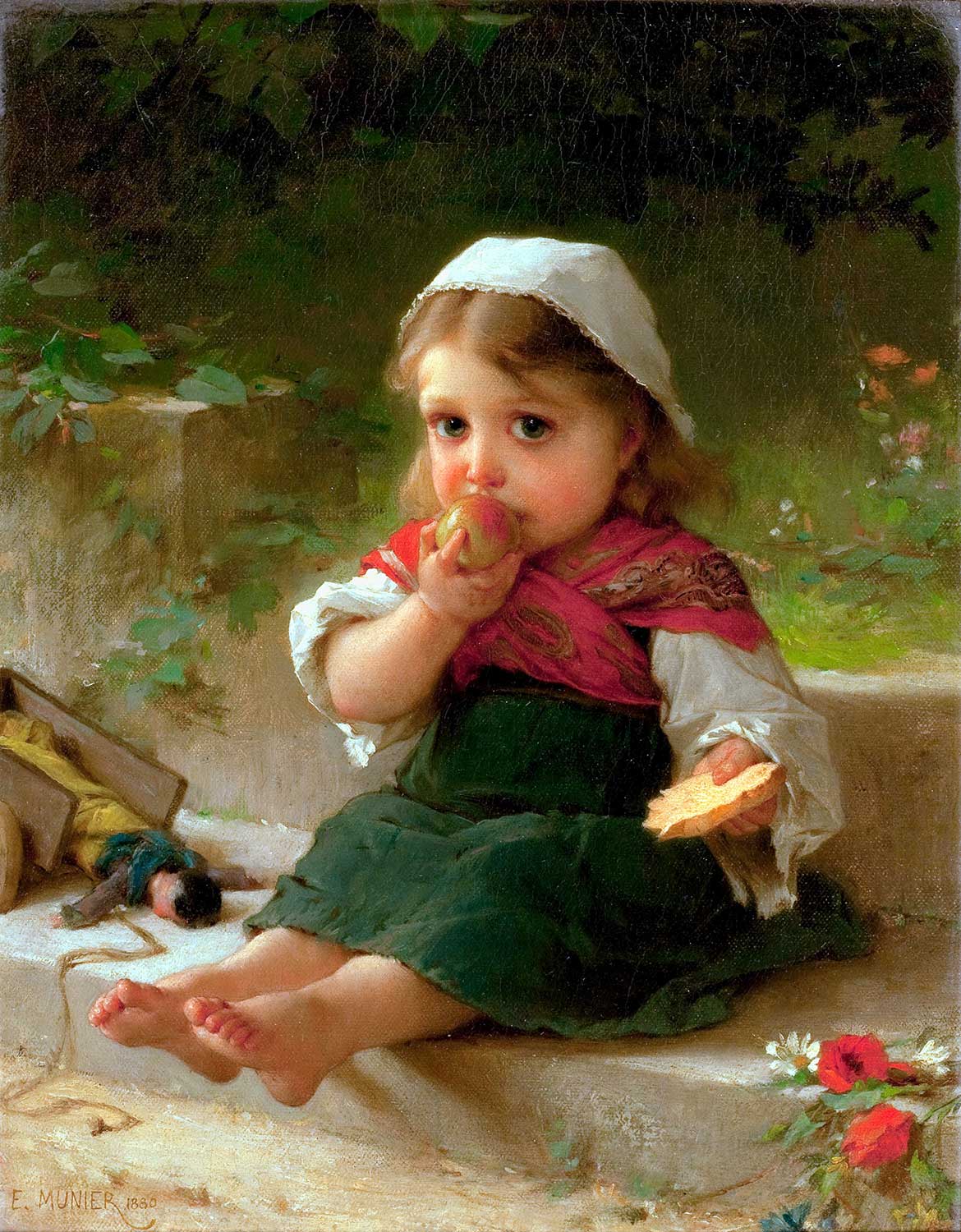Emile Munier Portrait of a Child Art Print