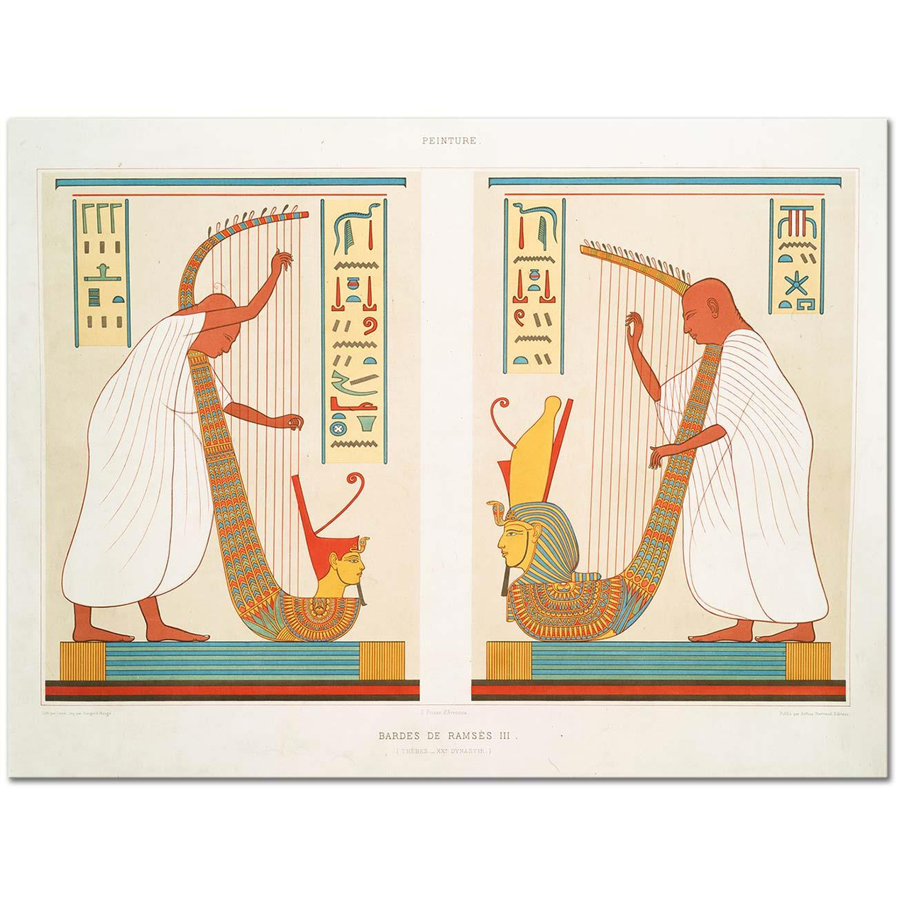 Emile Prisse d'Avennes Bardes de Ramsès III Art Print