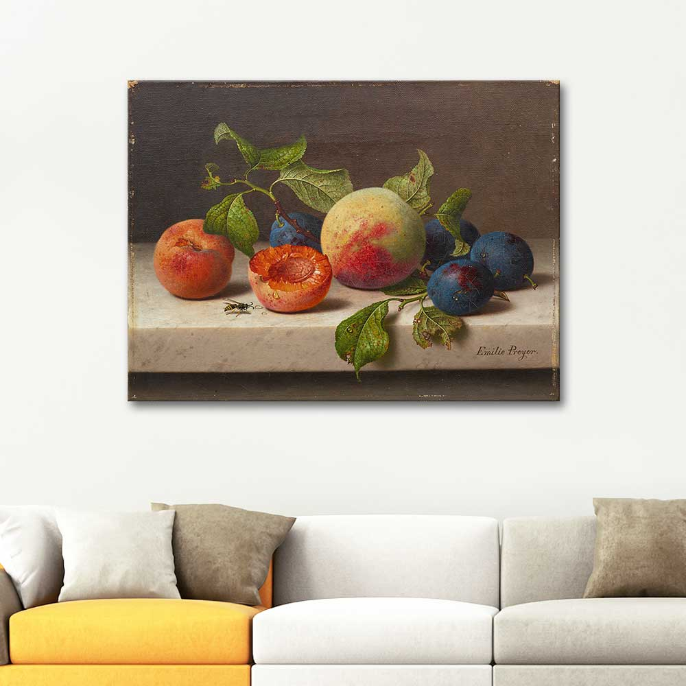Emilie Preyer Still Life with Peaches and Plums Art Print