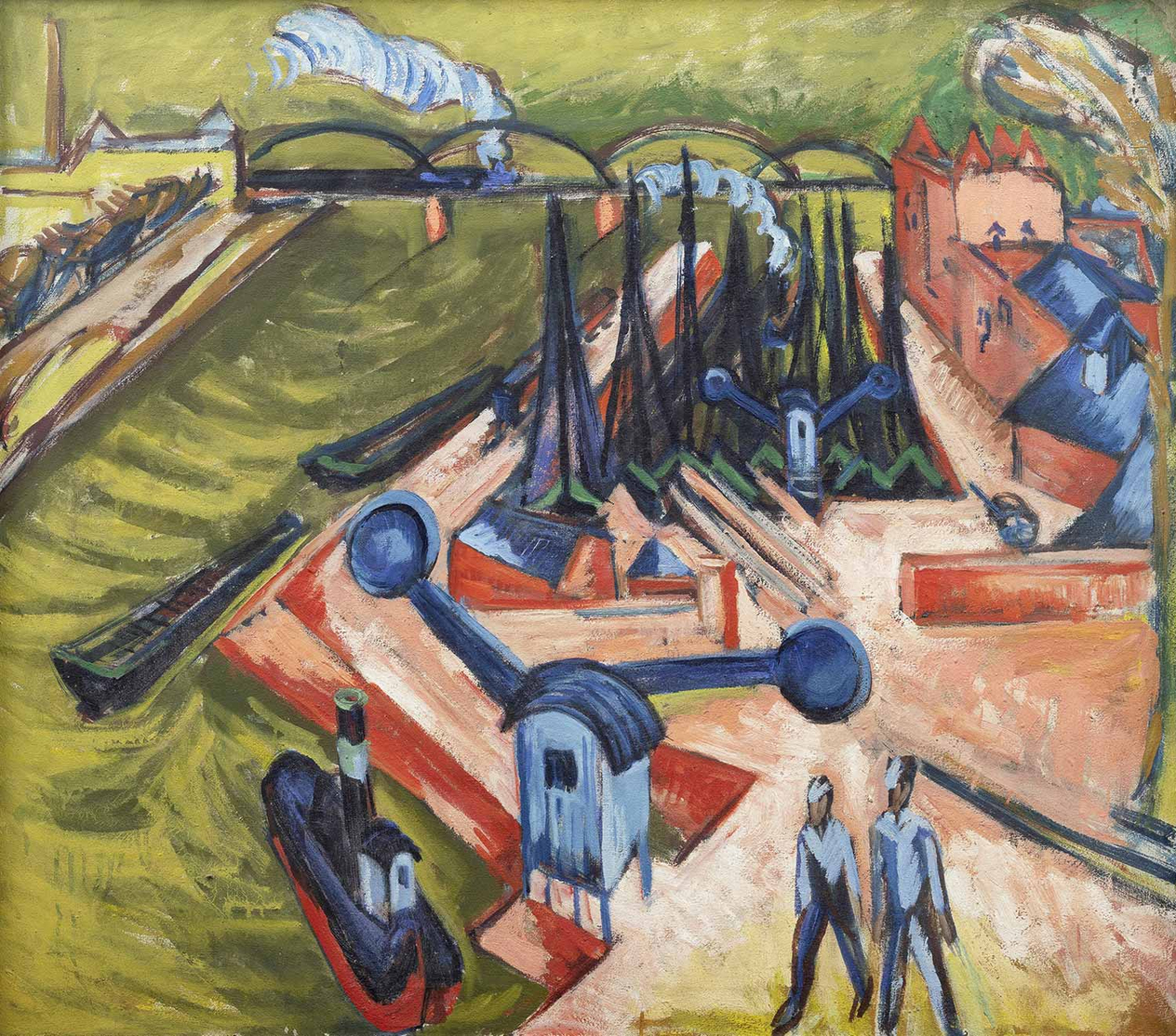Ernst Ludwig Kirchner Western Harbour In Frankfurt Am Main Art Print