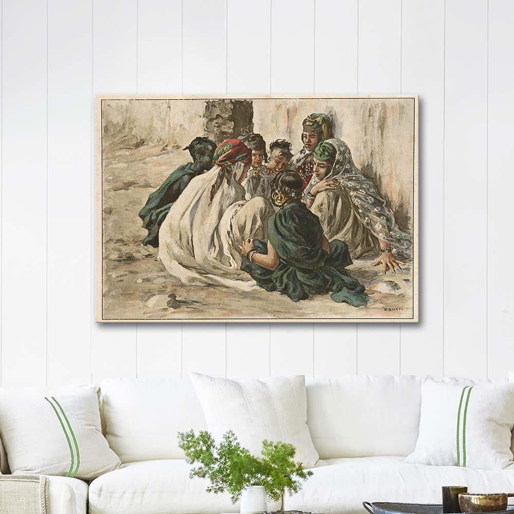 Etienne Dinet Jeux de Fillettes à Laghouat Art Print
