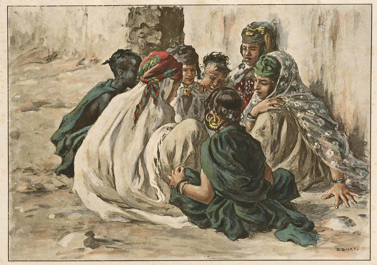 Jeux de Fillettes à Laghouat by Etienne Dinet