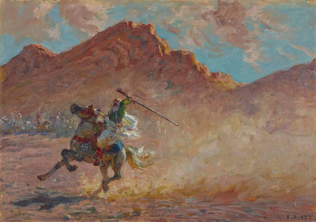 Young Rider with Rifle by Etienne Dinet