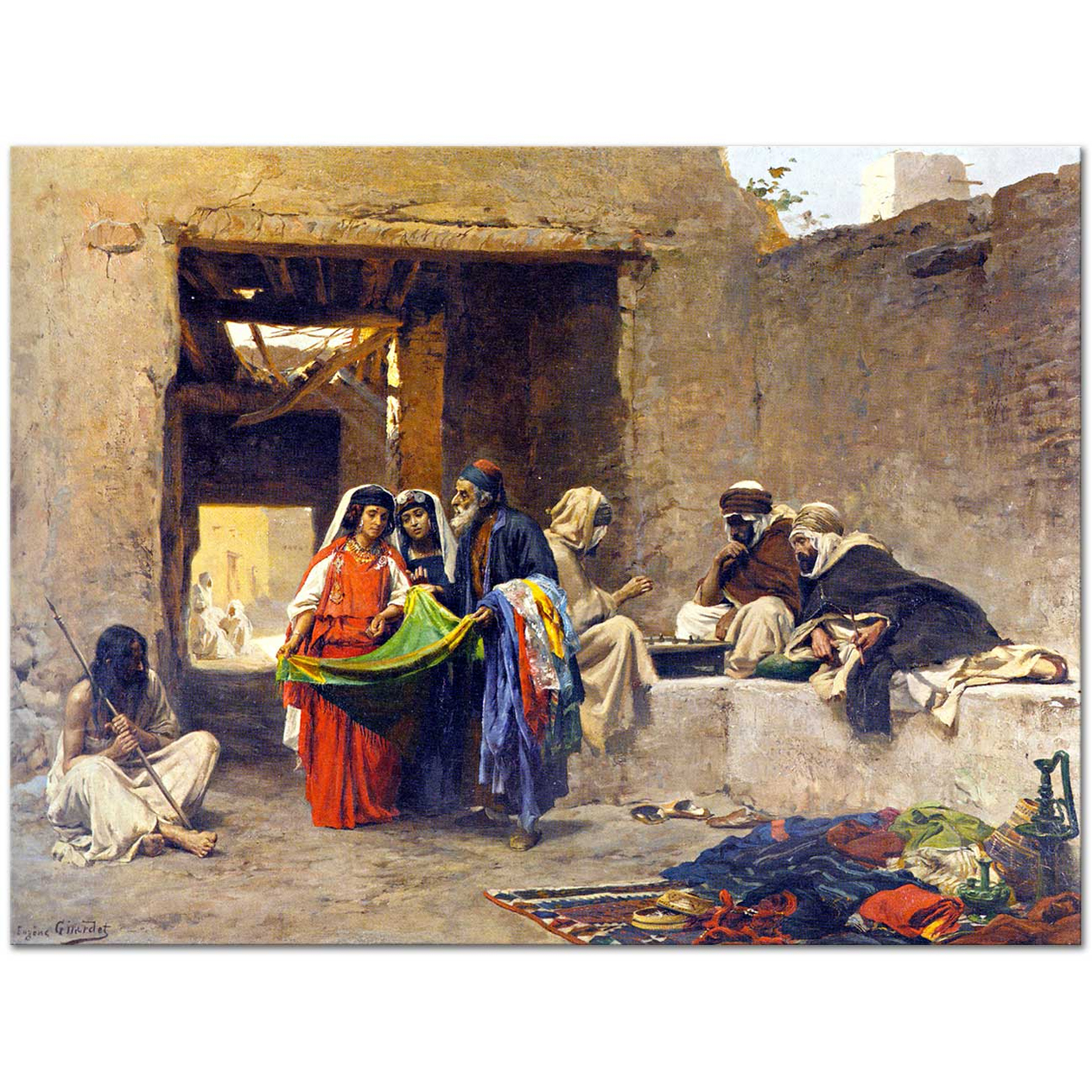Eugene Alexis Girardet Çarşı Kanvas Tablo