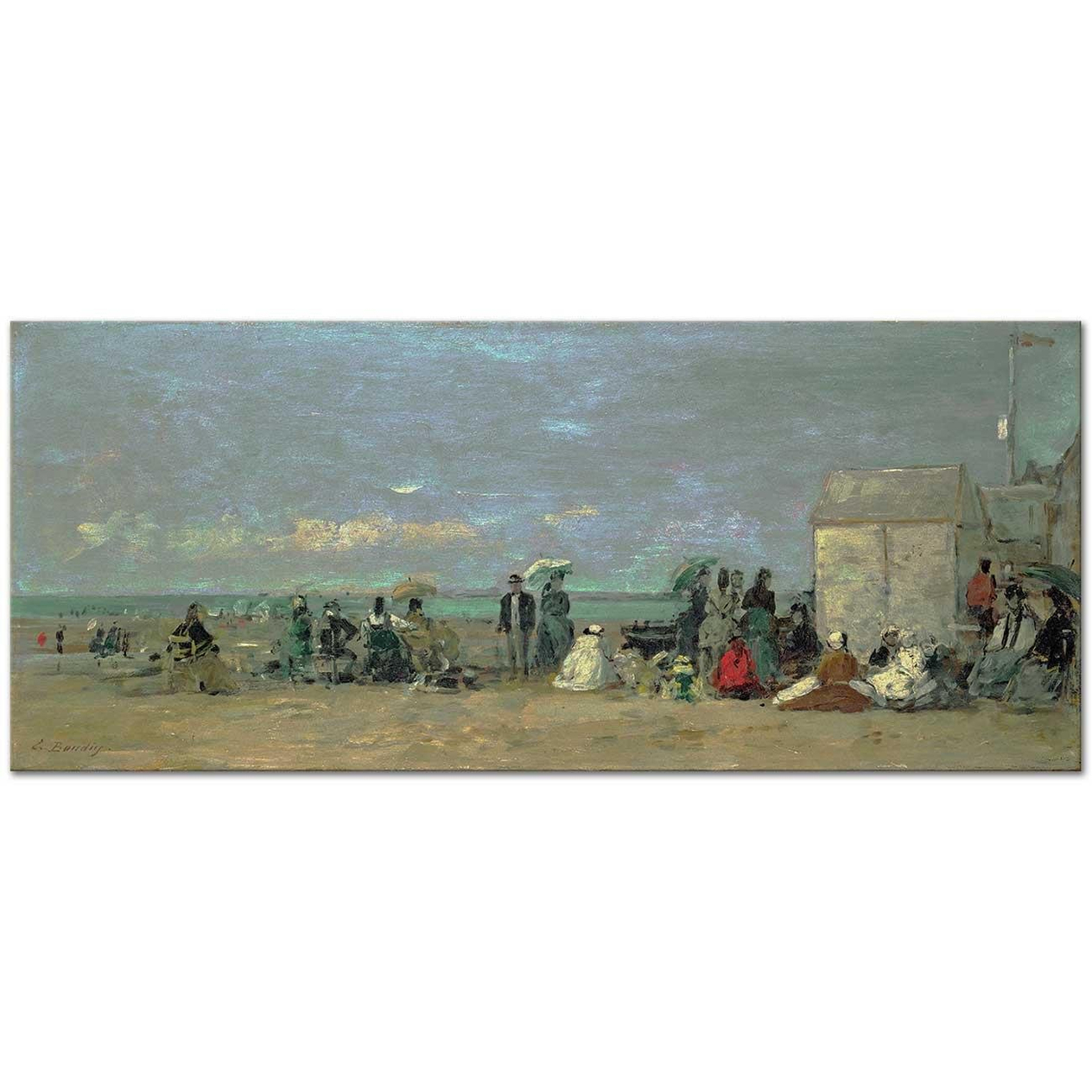 Eugene Boudin Trouville Sahili Manzarası Kanvas Tablo