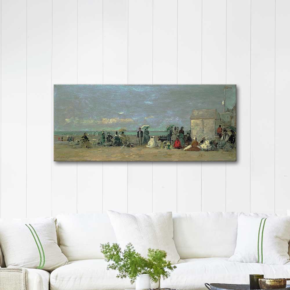 Eugene Boudin Trouville Sahili Manzarası Kanvas Tablo