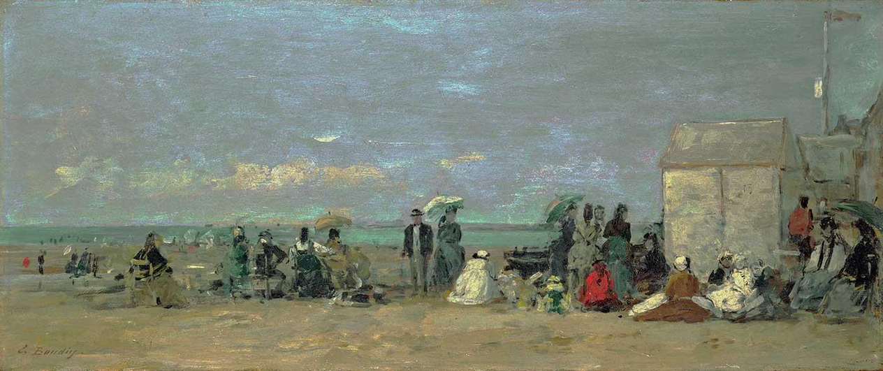 Eugene Boudin Trouville Sahili Manzarası Kanvas Tablo