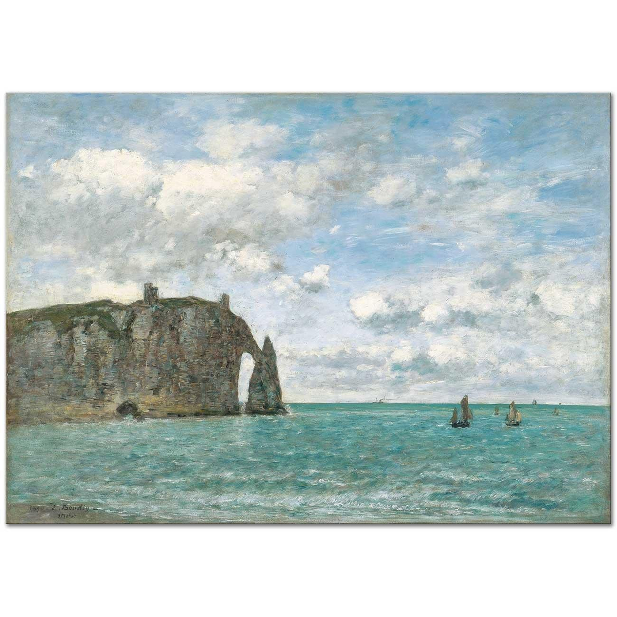 Eugene Boudin Aval Kayalıkları Etretat Kanvas Tablo