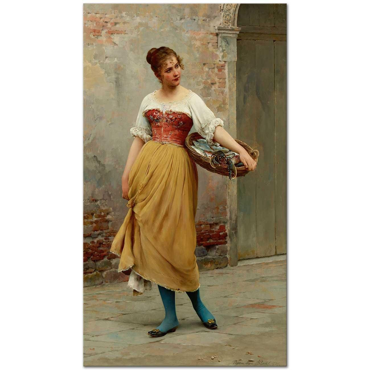 Eugene de Blaas A Good Catch Art Print