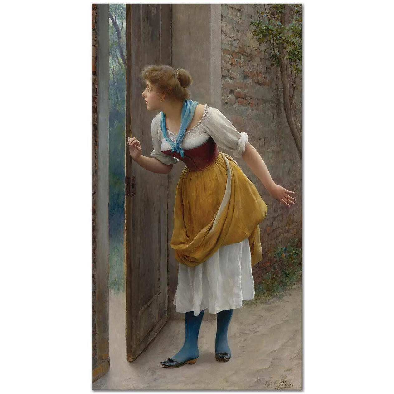 The Eavesdropper by Eugene de Blaas