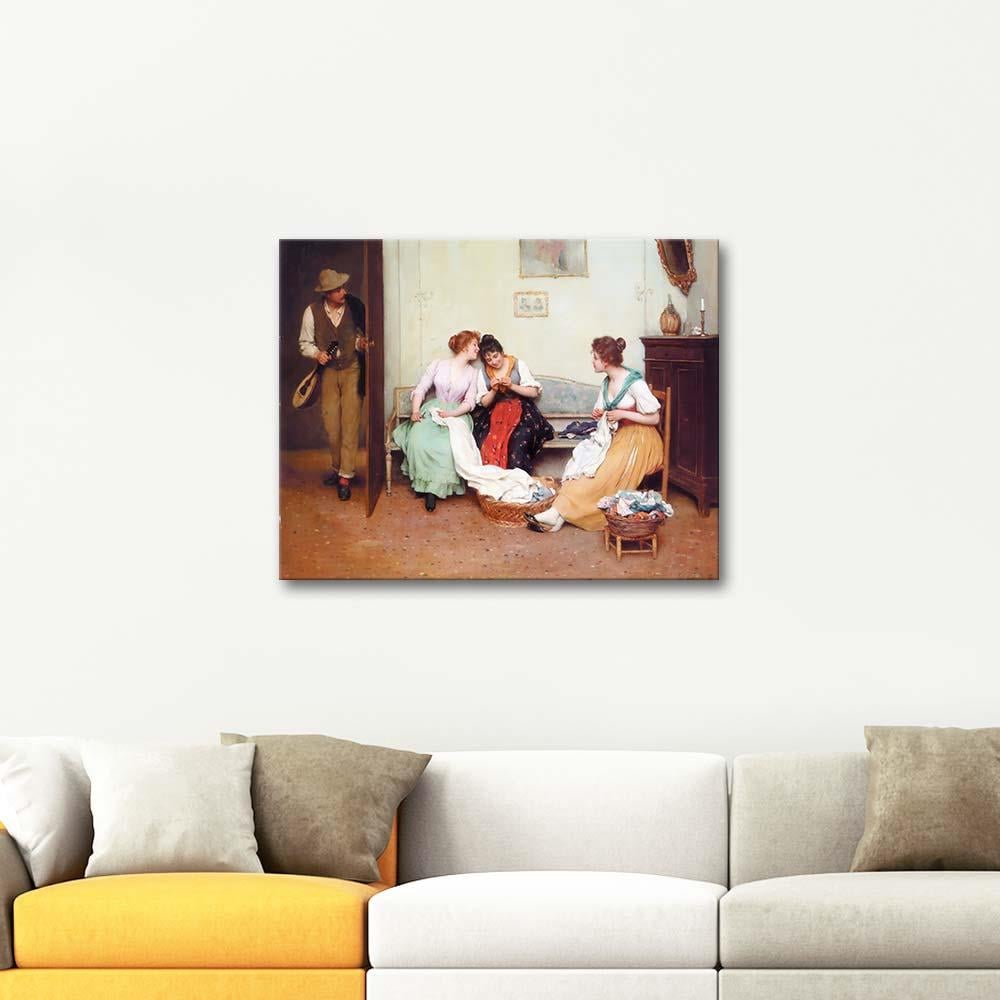 Eugene de Blaas The Friendly Gossips Art Print