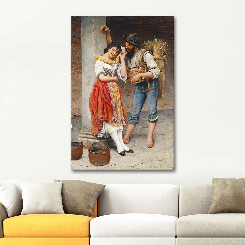 Eugene de Blaas The Spider and the Fly Art Print