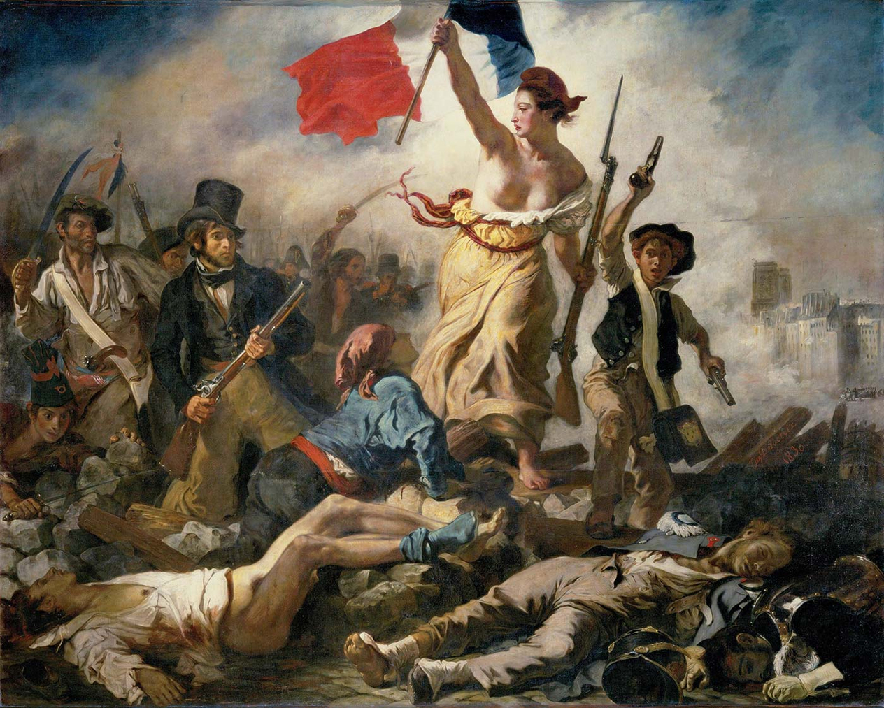 Eugene Delacroix Halka Önderlik Eden Özgürlük Kanvas Tablo