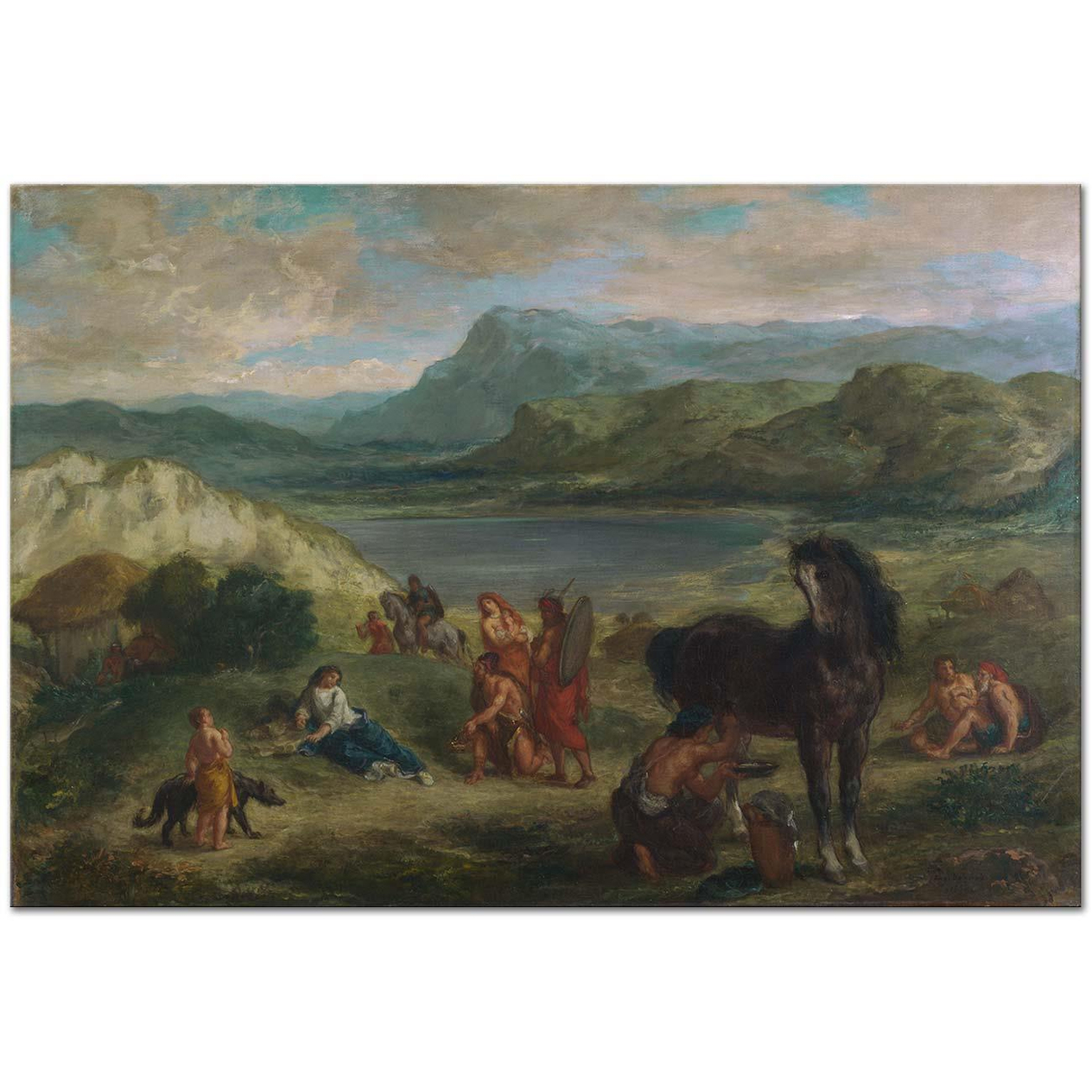 Ovide Among the Scythians by Eugene Delacroix
