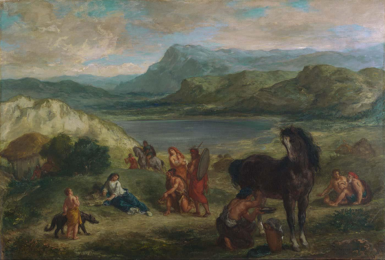 Ovide Among the Scythians by Eugene Delacroix