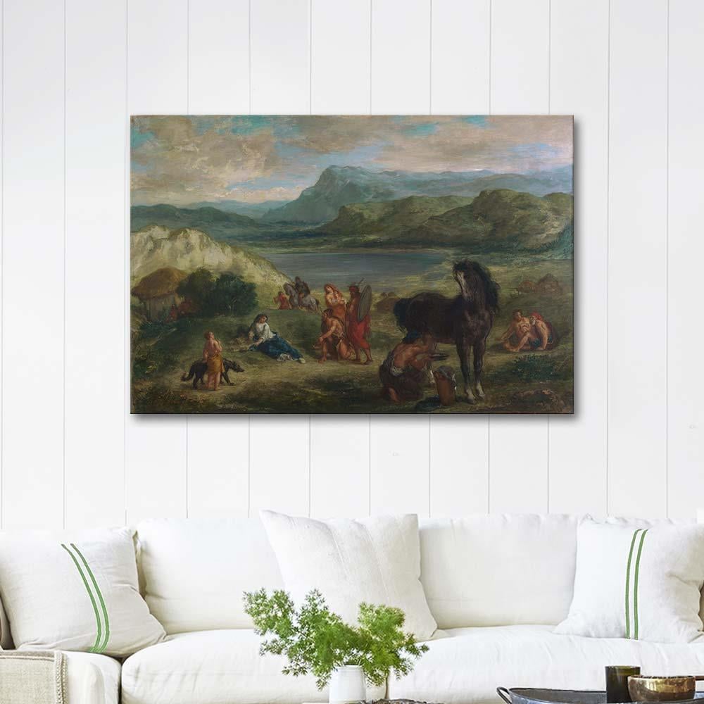 Eugene Delacroix Ovide Among the Scythians Art Print