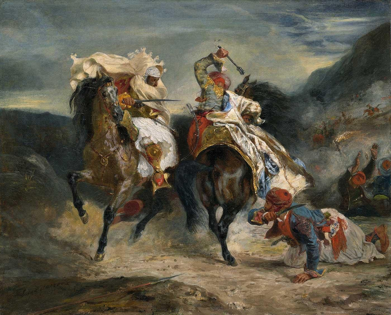 The Combat of the Giaour and Hassan by Eugene Delacroix