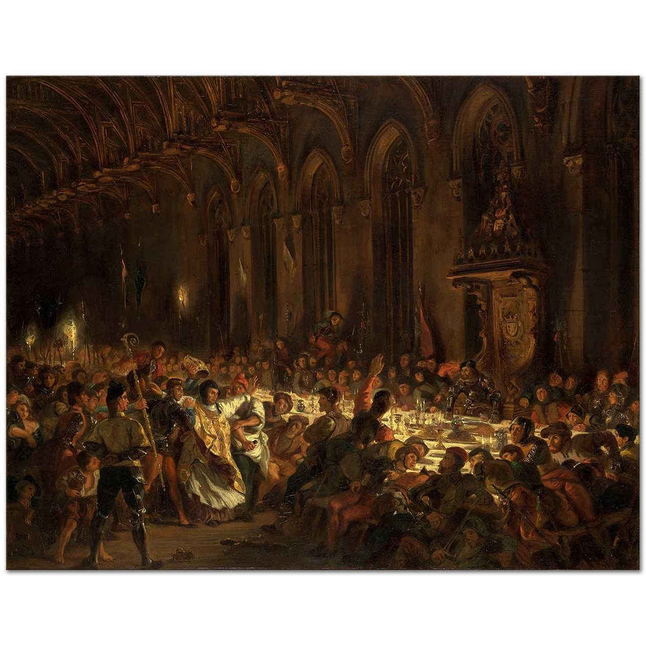 Eugene Delacroix The Murder of the Bishop of Liege Art Print