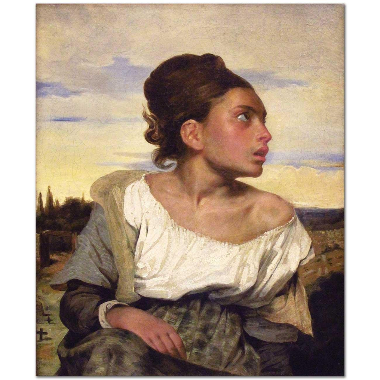 Young Orphan Girl in the Cemetery by Eugene Delacroix
