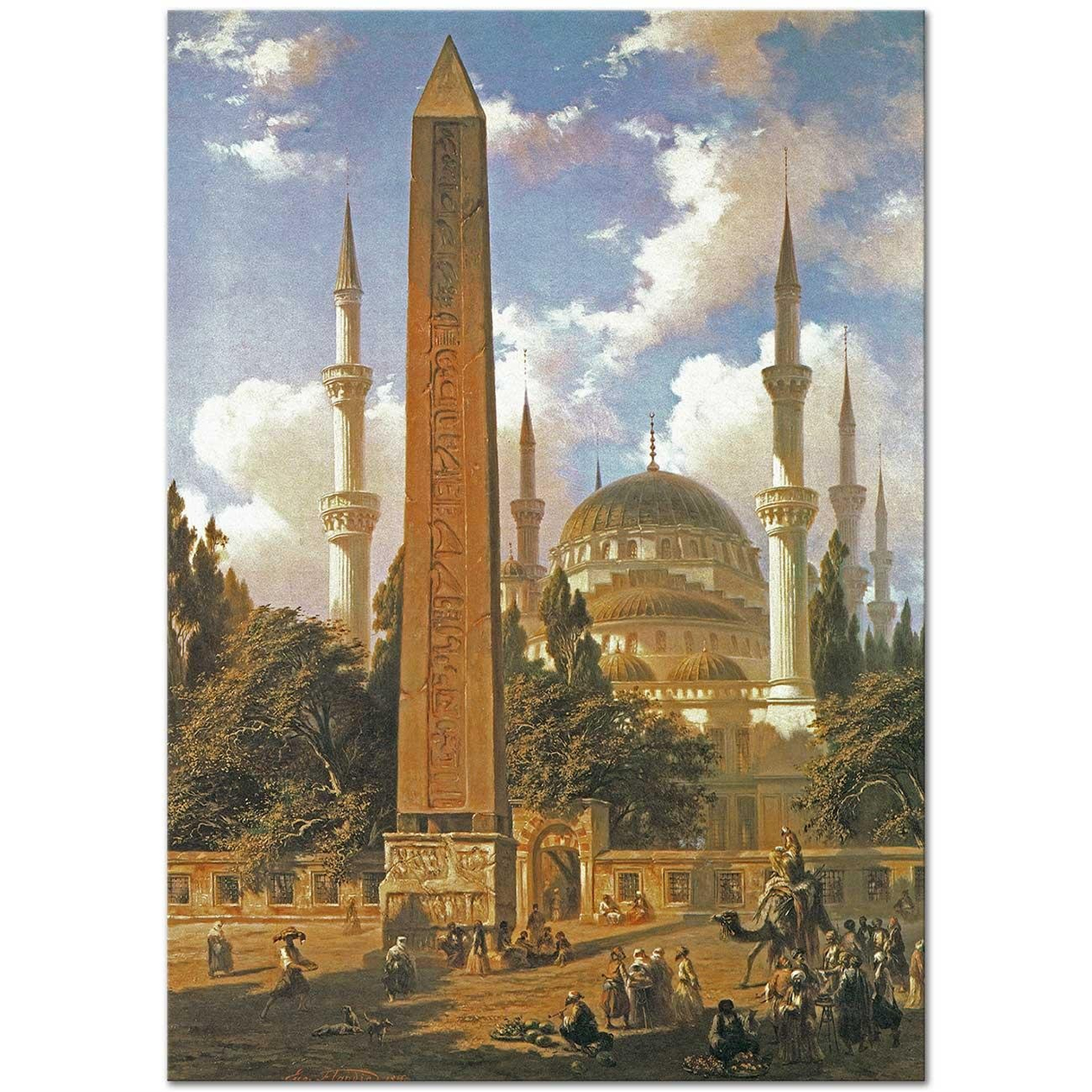Eugene Napoleon Flandin Dikilitaş Kanvas Tablo