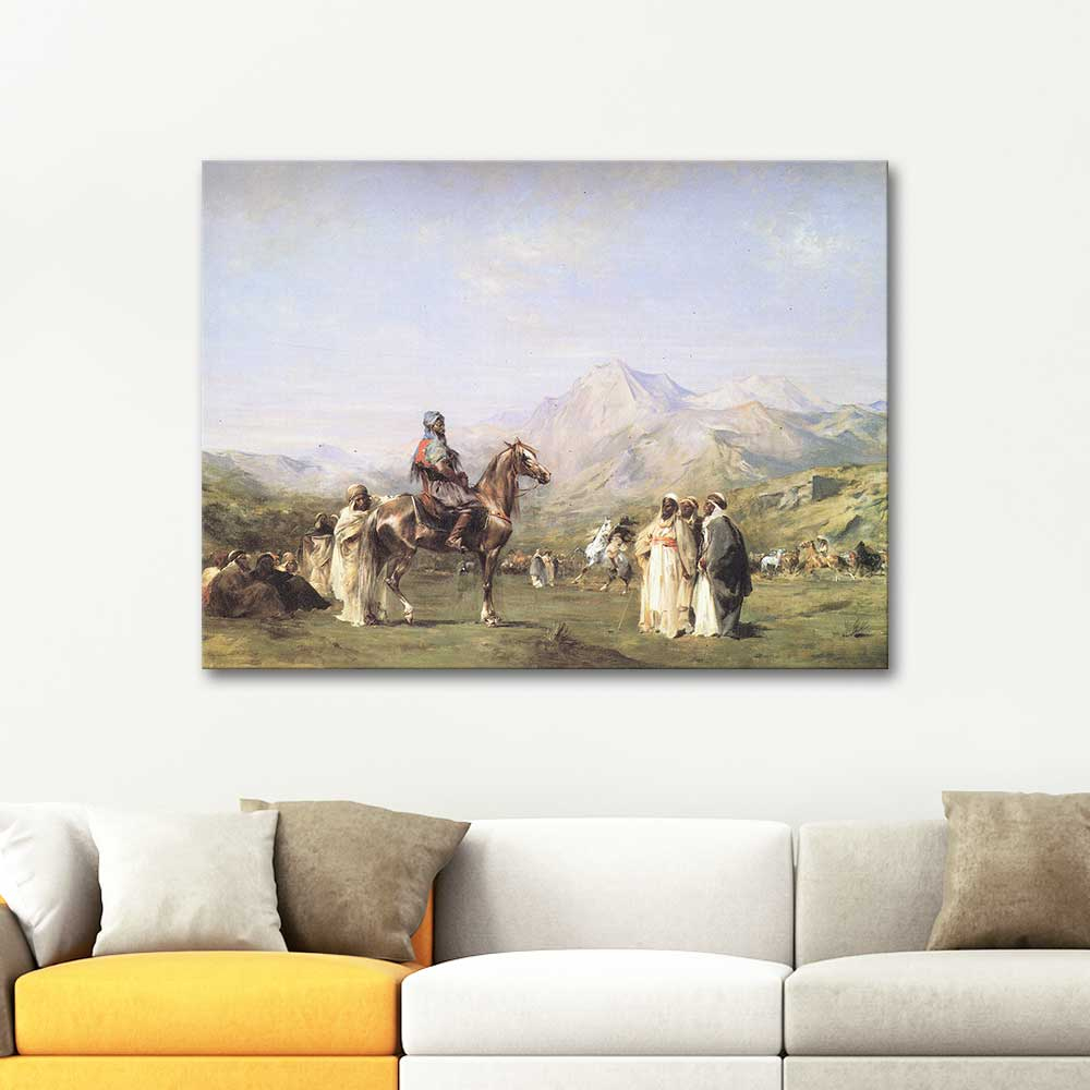 Eugene Fromentin An Encampment In the Atlas Mountains Art Print