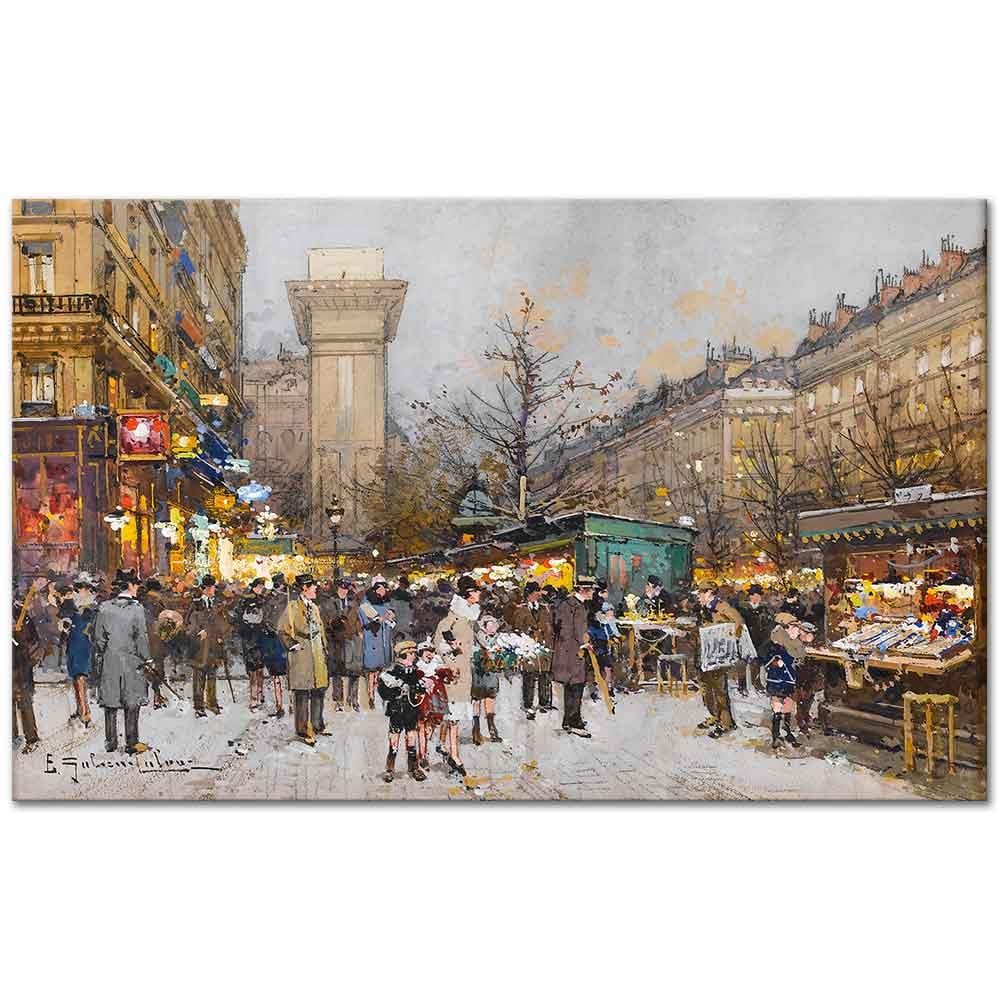 Eugene Galien-Laloue Saint Denis Kapısı Kanvas Tablo