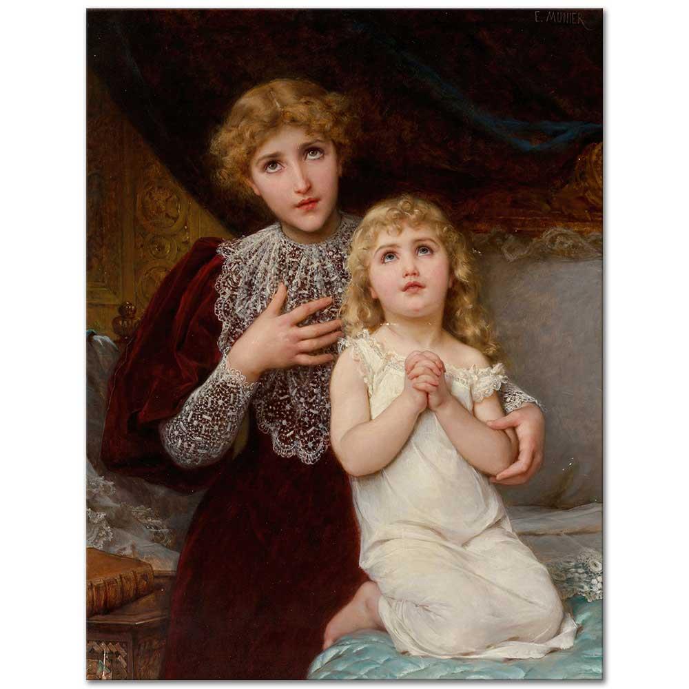 Emile Munier Akşam Duası Kanvas Tablo