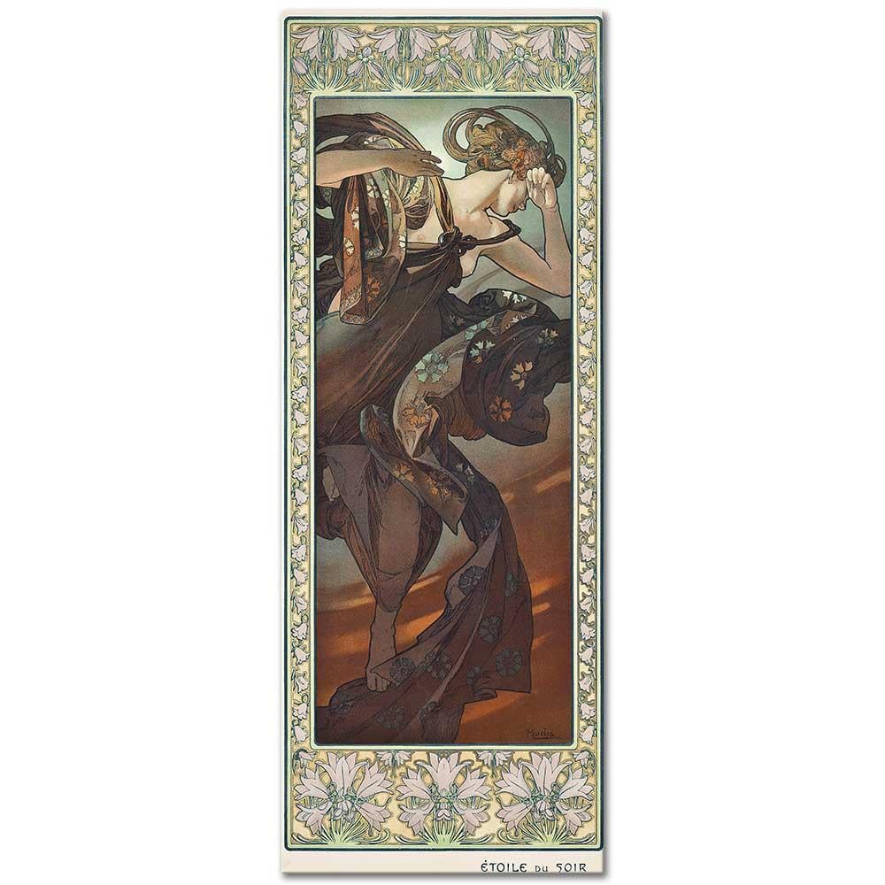 Alphonse Mucha Akşam Yıldızı Kanvas Tablo