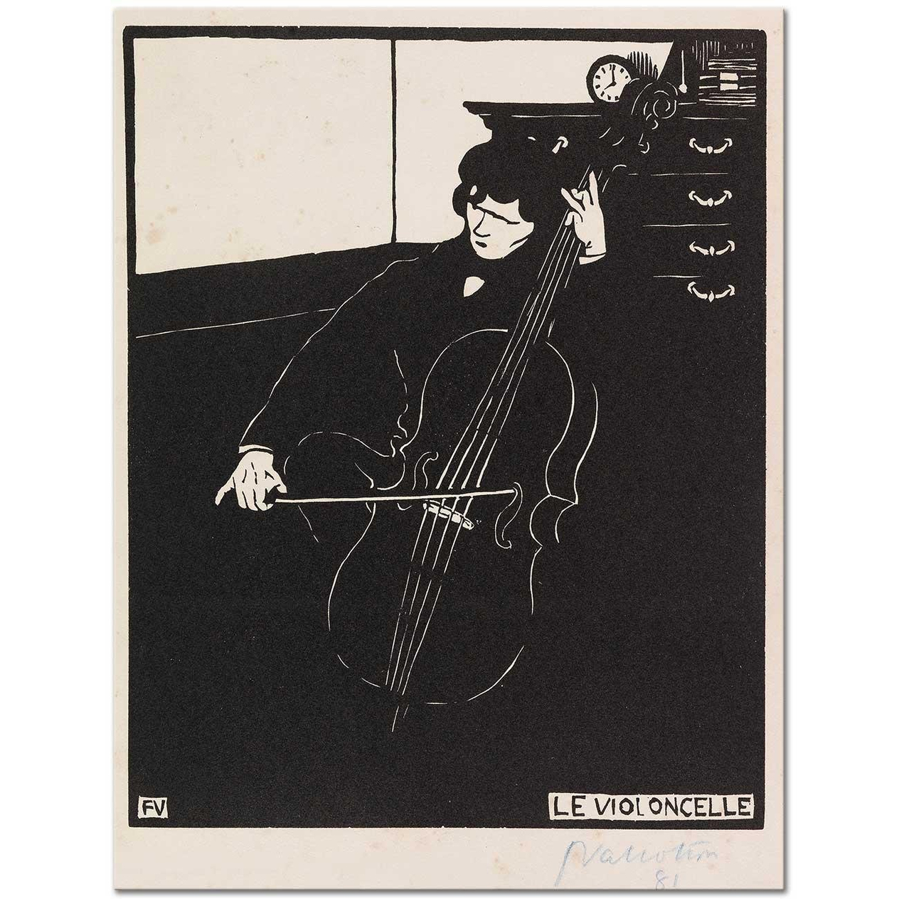 Felix Vallotton Viyolonsel Kanvas Tablo