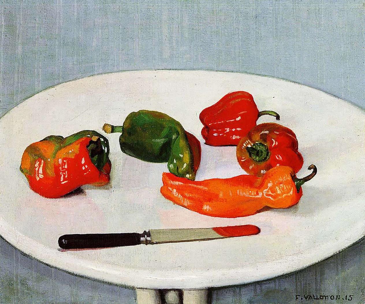 Felix Vallotton Kırmızı Biberli Natürmort Kanvas Tablo