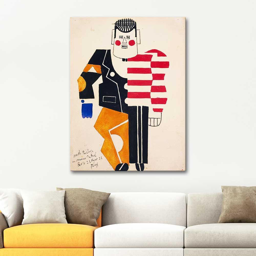 Fernand Leger Balet Suedois İçin Kostüm Kanvas Tablo