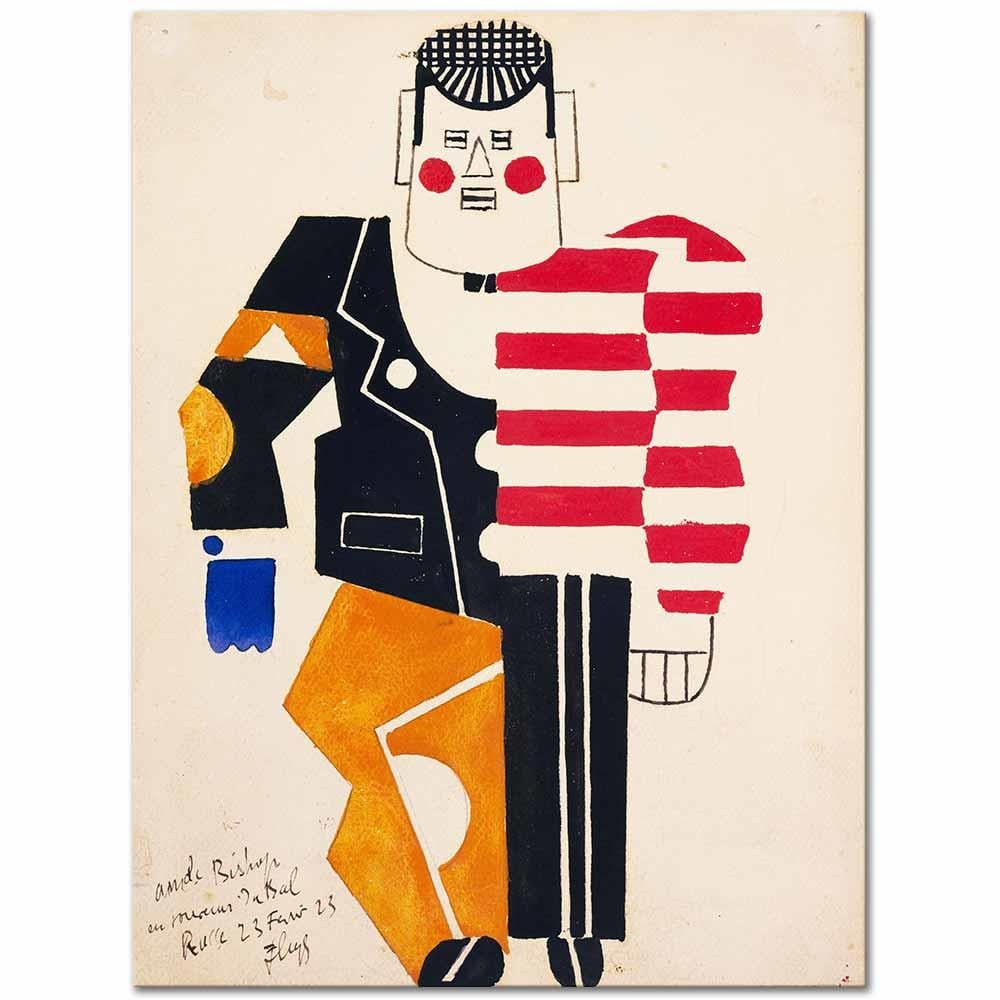 Fernand Leger Balet Suedois İçin Kostüm Kanvas Tablo