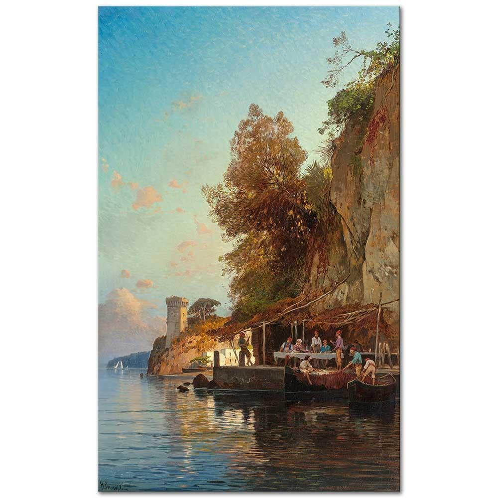 Fisherfolk by the Sea Southern Italy by Hermann David Salomon Corrodi