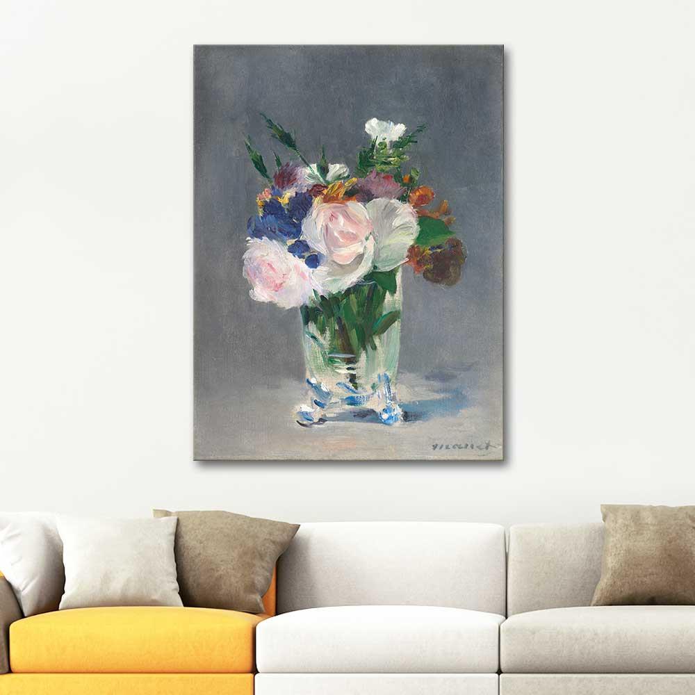Flowers in a Crystal Vase by Edouard Manet as Art Print