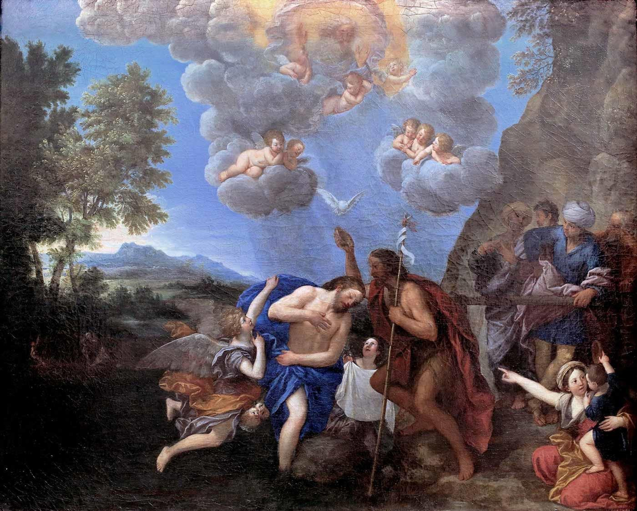 Francesco Albani İsa'nın Vaftizi Kanvas Tablo