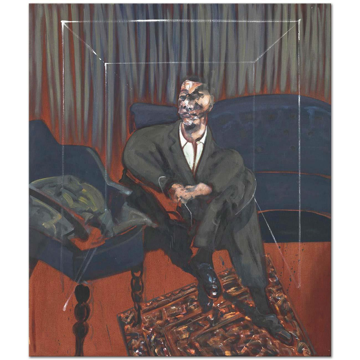 Francis Bacon Oturan Portre Etüdü Kanvas Tablo