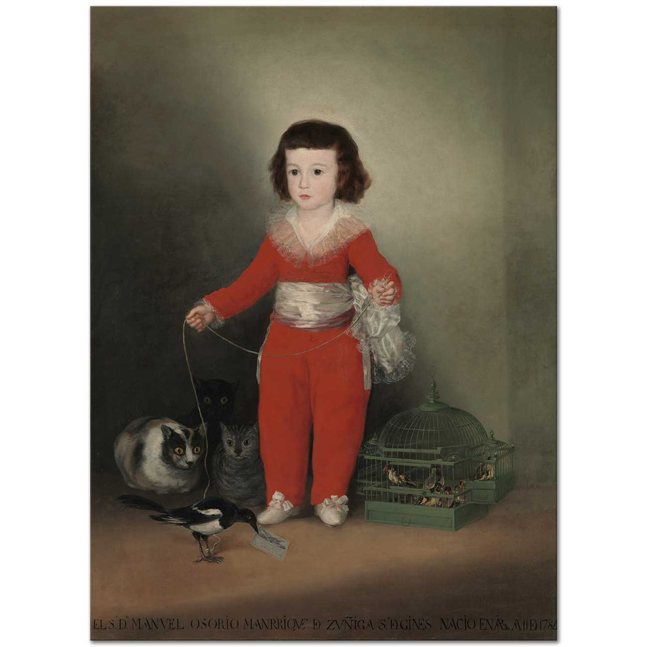 Francisco de Goya Kırmızı Elbiseli Çocuk Kanvas Tablo