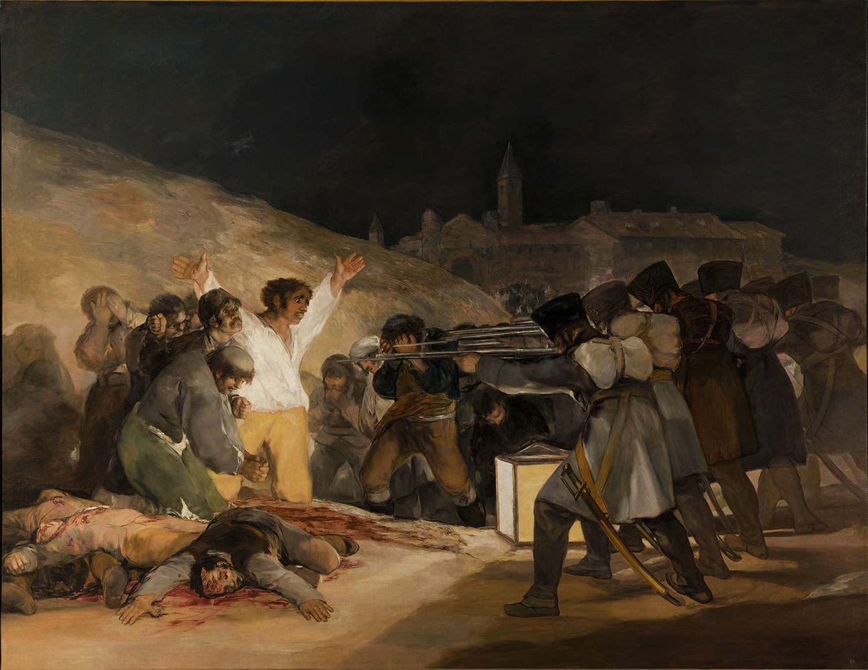 Francisco de Goya Madrid Ayaklanmasında Kurşuna Dizilenler Kanvas Tablo