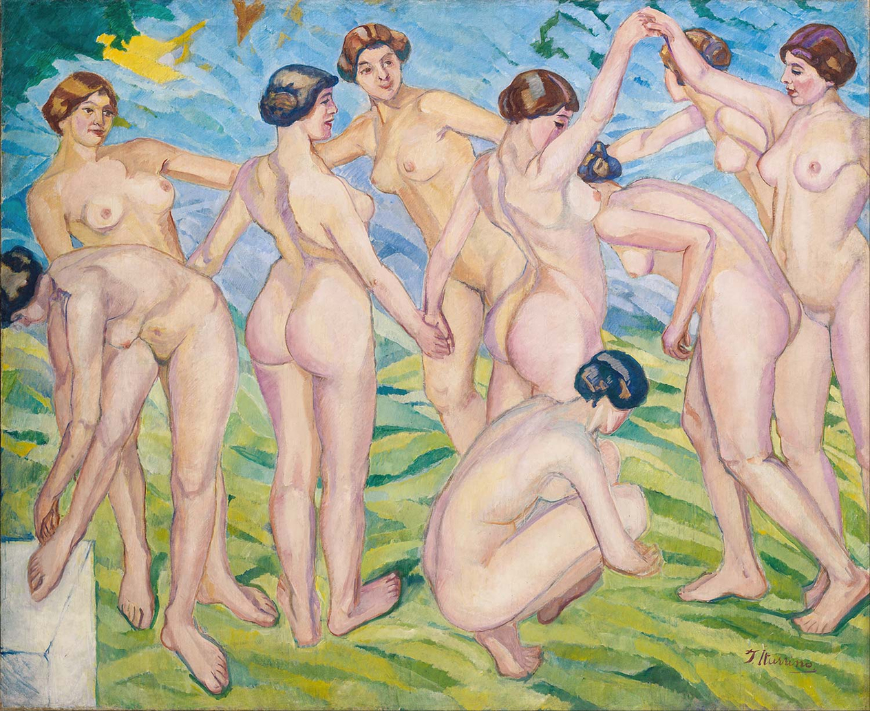 Francisco Iturrino Women Dancing In A Ring Art Print