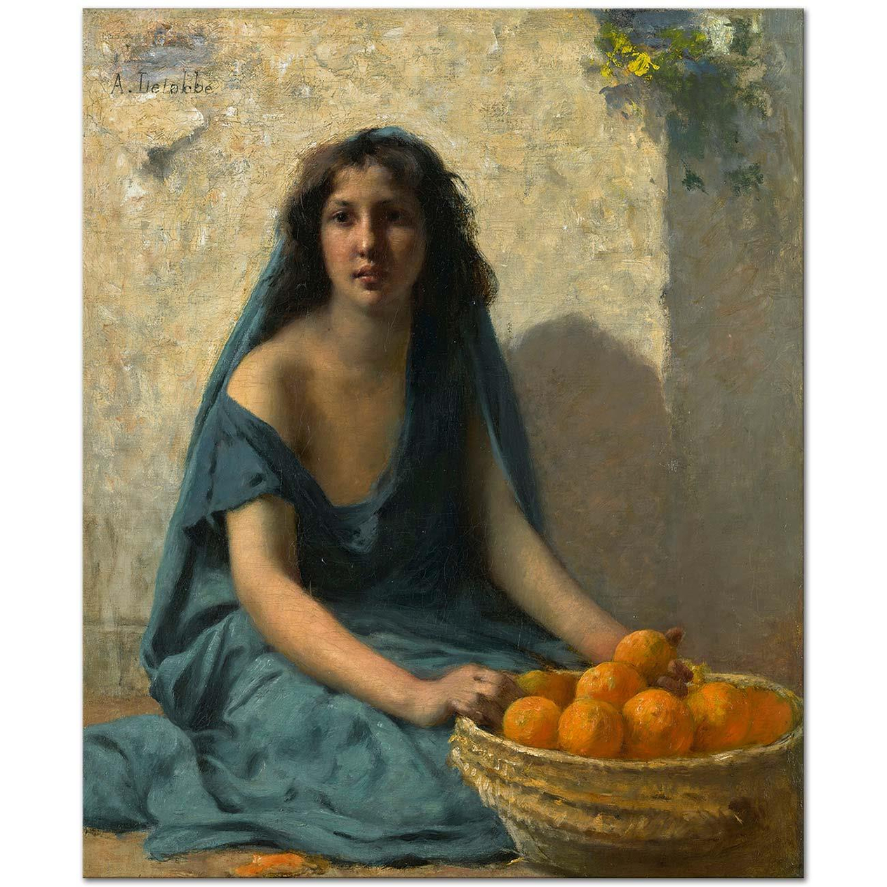 François Alfred Delobbe The Orange Seller Art Print